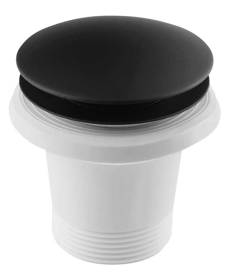 Odpływ wannowy 6/4&quot;, klik-klak, czarny mat