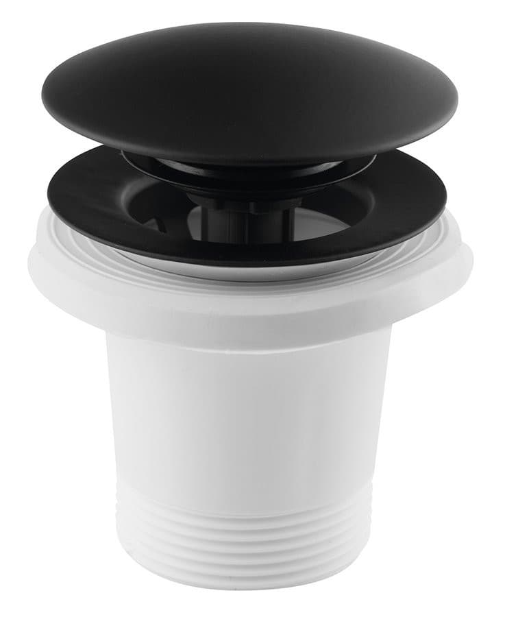 Odpływ wannowy 6/4&quot;, klik-klak, czarny mat