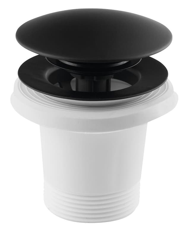Odpływ wannowy 6/4&quot;, klik-klak, czarny mat