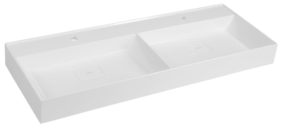 GODIVA umywalka kompozytowa podwójna 119x44cm, biały