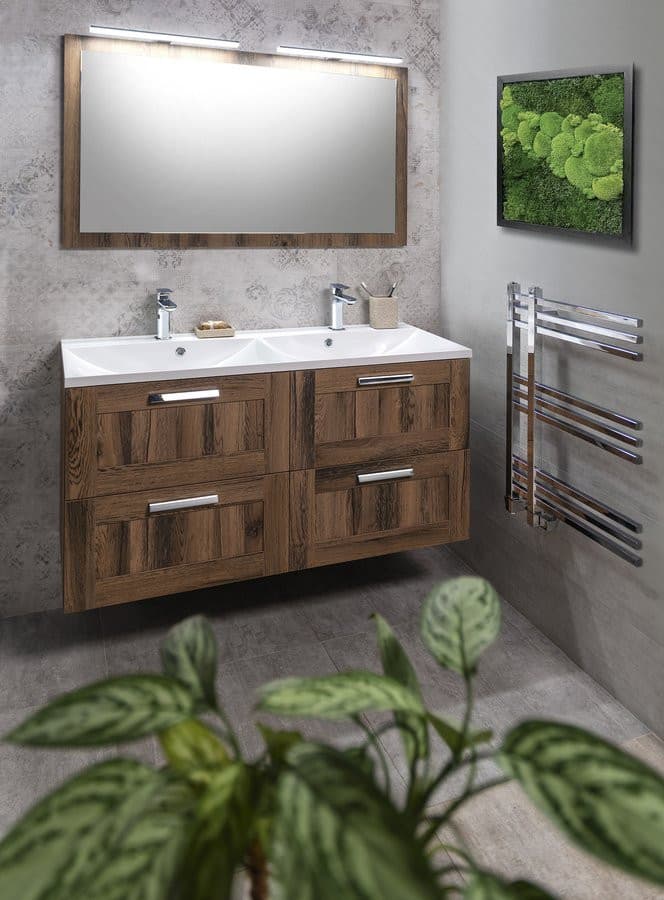 NIROX lustro w ramie 120x70cm, dąb Collingwood