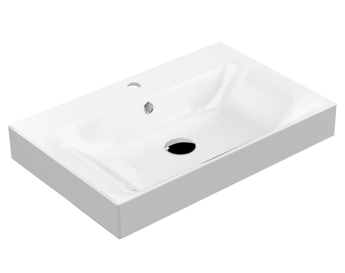 CENTO umywalka ceramiczna 60x45cm, biały