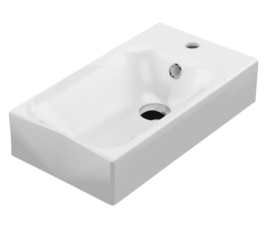 CENTO umywalka ceramiczna 45x25cm, biały