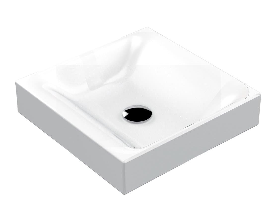 CENTO umywalka ceramiczna nablatowa 45x45cm, biały