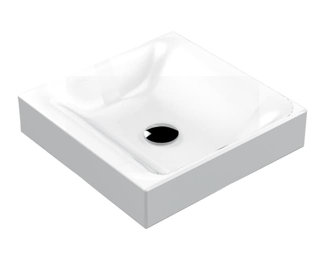 CENTO umywalka ceramiczna nablatowa 45x45cm, biały