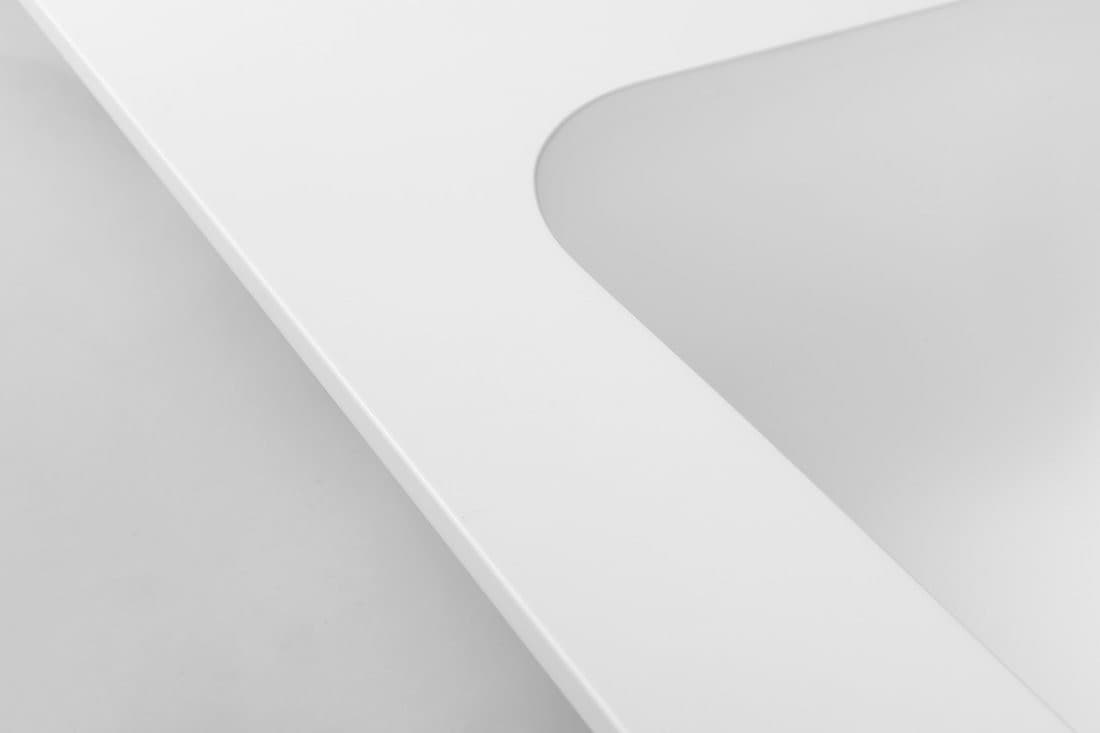 ARUBA umywalka, 150x51,5 cm, Rockstone biały mat
