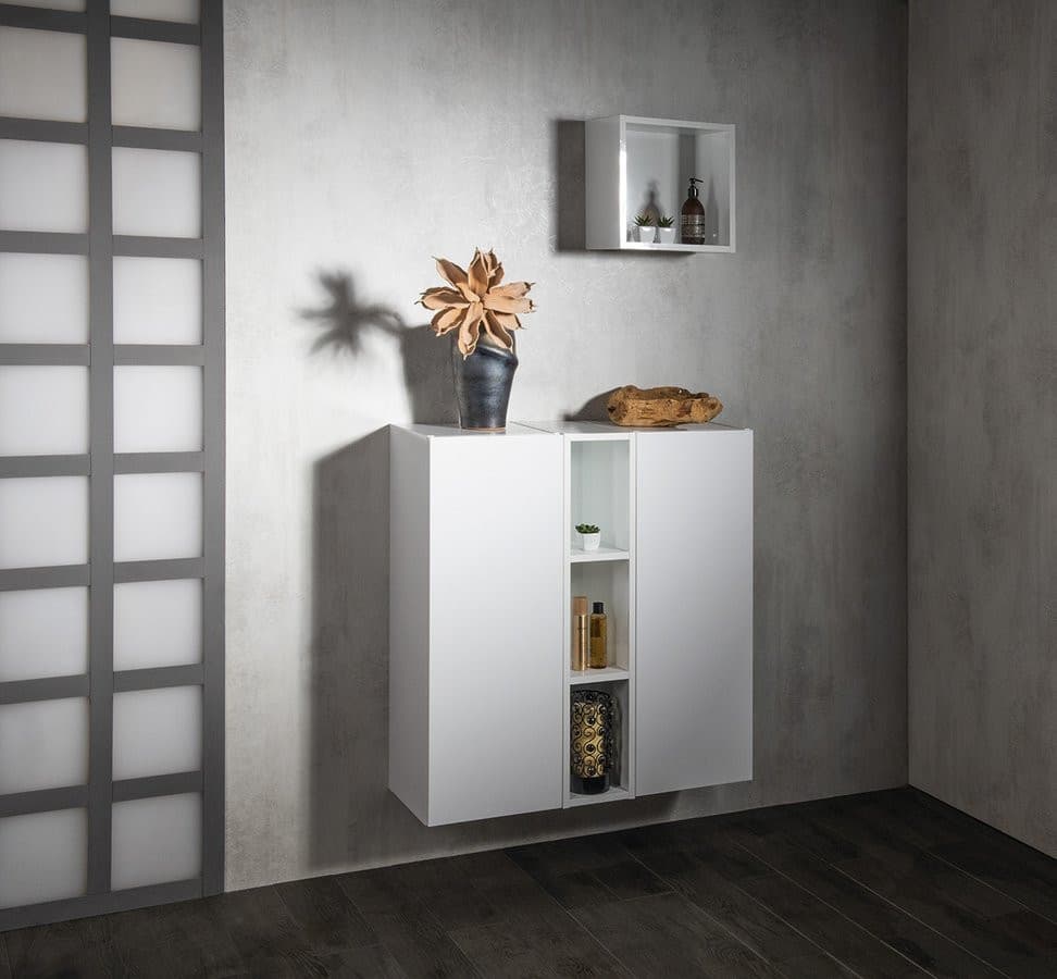 ESPACE szafka otwarta z półkami, 20x94x22cm, wiąz Bardini
