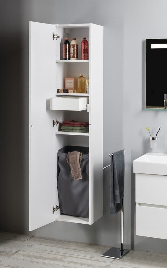 ESPACE szafka 35x172x32cm, 1 drzwi, lewa/prawa, biała mat