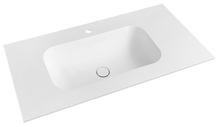 TREOS umywalka 76,6x51,3 cm, Rockstone, biały mat
