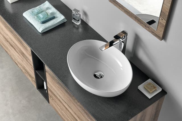 TREOS blat 1466x513 mm, Rockstone, biały mat
