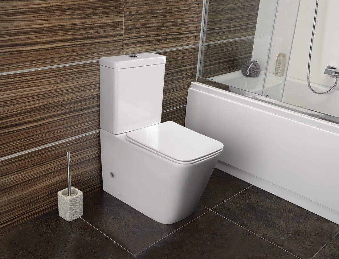 PORTO RIMLESS kompakt WC, odpływ poziomy/pionowy, biały