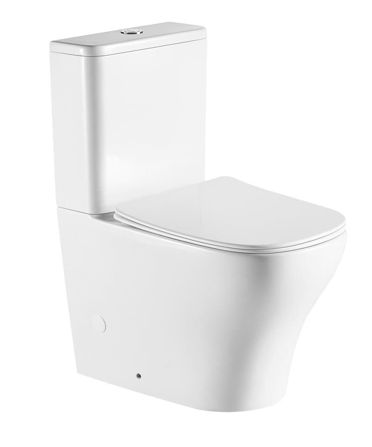 BELLO RIMLESS kompakt WC, odpływ poziomy/pionowy, biały