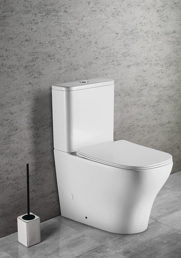 BELLO RIMLESS kompakt WC, odpływ poziomy/pionowy, biały