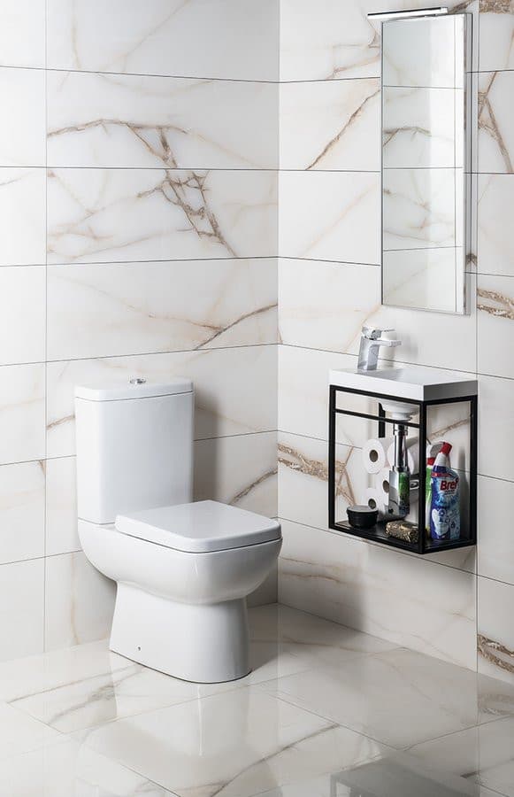 TYANA SHORT kompakt WC, odpływ poziomy, biały