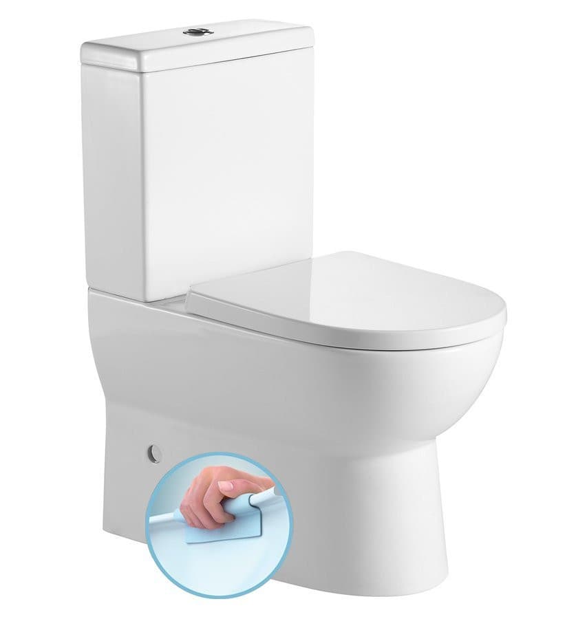 JALTA kompakt WC, Rimless, pionowy/poziomy odpływ, biały