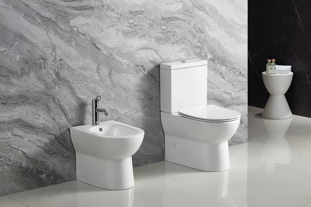 JALTA kompakt WC, Rimless, pionowy/poziomy odpływ, biały