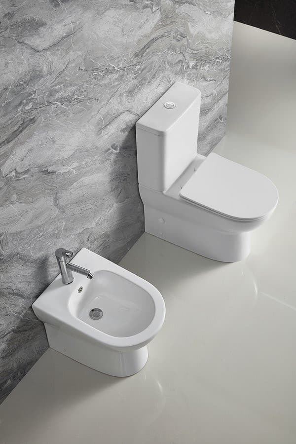 JALTA kompakt WC, Rimless, pionowy/poziomy odpływ, biały