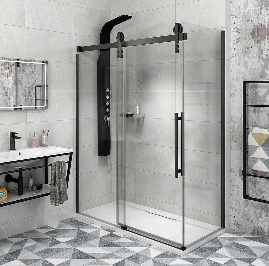 VOLCANO BLACK kabina prysznicowa 1600x800mm wariant L/P