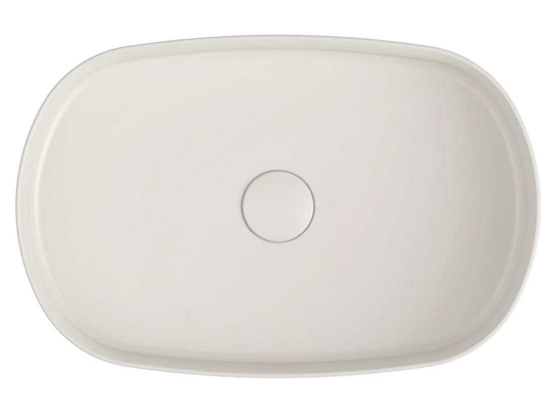INFINITY OVAL umywalka nablatowa 55x36cm, ivory