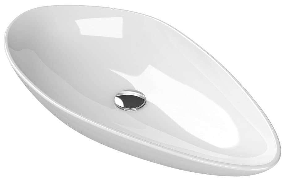 OVALI umywalka ceramiczna 74x38,5cm, biała