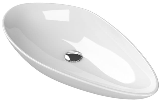 OVALI umywalka ceramiczna 74x38,5cm, biała