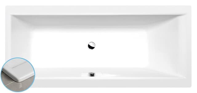 CLEO SLIM wanna prostokątna 160x70x48cm, biała