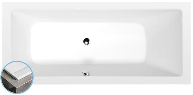MIMOA SLIM wanna prostokątna 170x75x39cm, biała