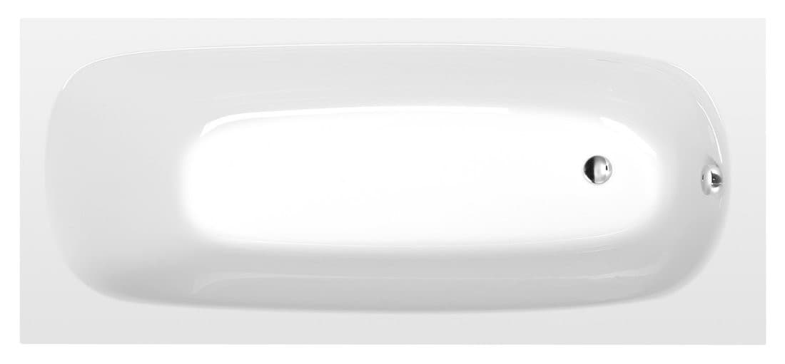 EBRO SLIM wanna prostokątna 170x75x39cm, biała