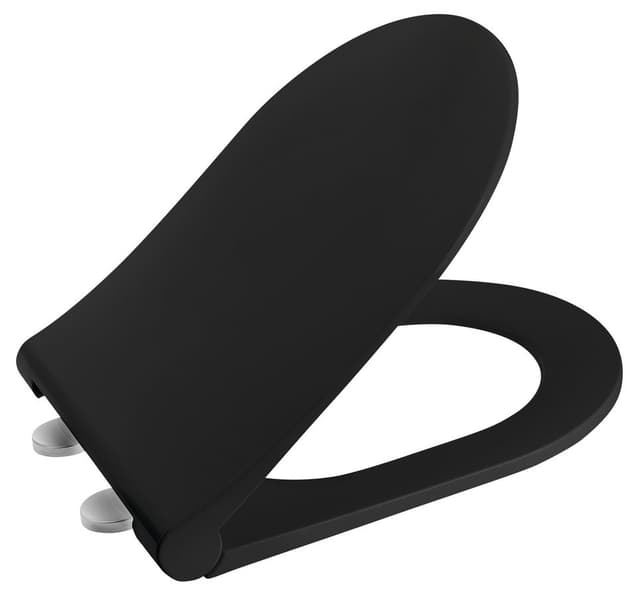 Deska WC, SLIM, Soft Close, czarny mat