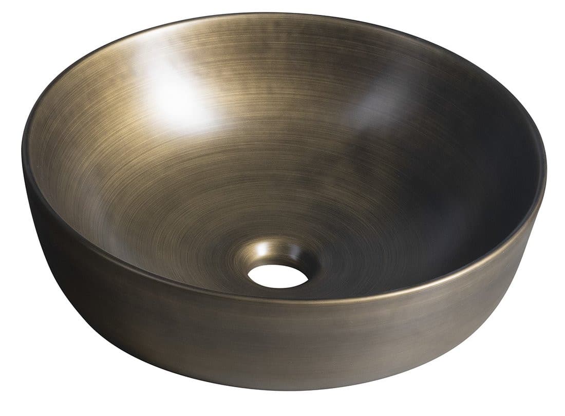 PRIORI umywalka ceramiczna nablatowa Ø 41,5 cm, brąz
