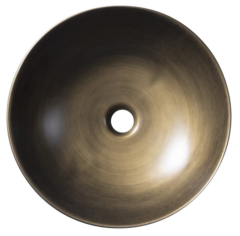 PRIORI umywalka ceramiczna nablatowa Ø 41,5 cm, brąz