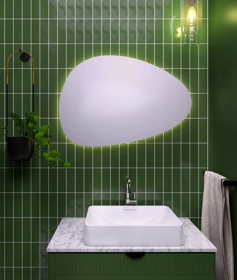 STEN LED lustro z oświetleniem 80x55cm