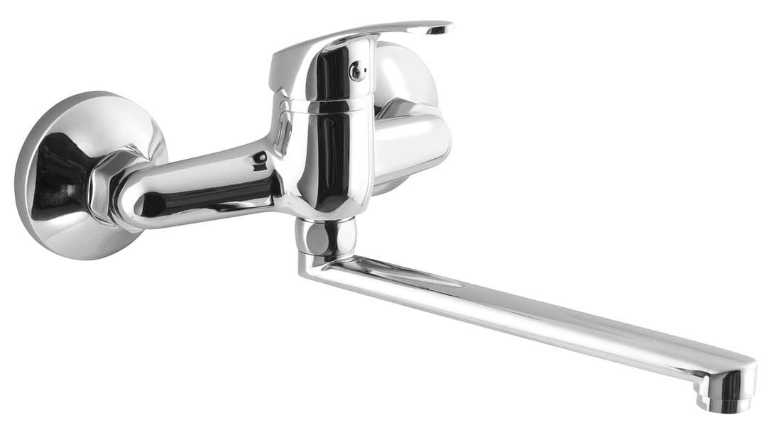 AQUALINE 35 bateria ścienna, uchwyt płaski, chrom