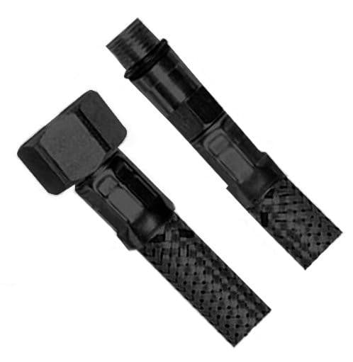 Wąż przyłączeniowy nierdzewny M10x3/8&quot;, 40cm, czarny mat