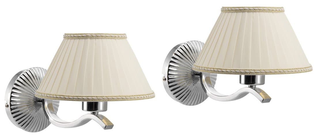 ISOTTA lampa ścienna E27, 60W, 230V, 2 szt., chrom