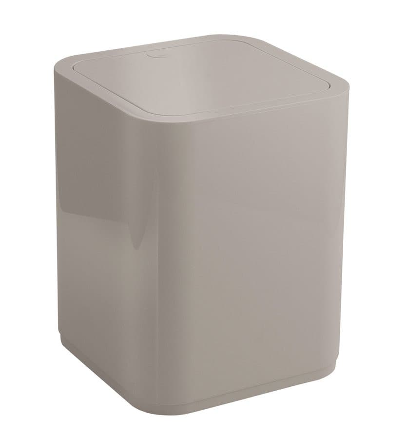 SEVENTY uchylny kosz na śmieci, 8l, plastikowy ABS, beżowy