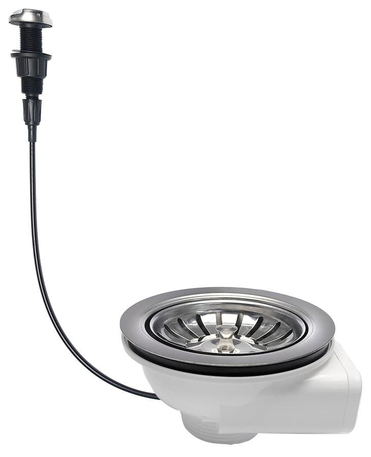Odpływ zlewozmywakowy automatyczny 6/4&quot;, stal nierdzewna