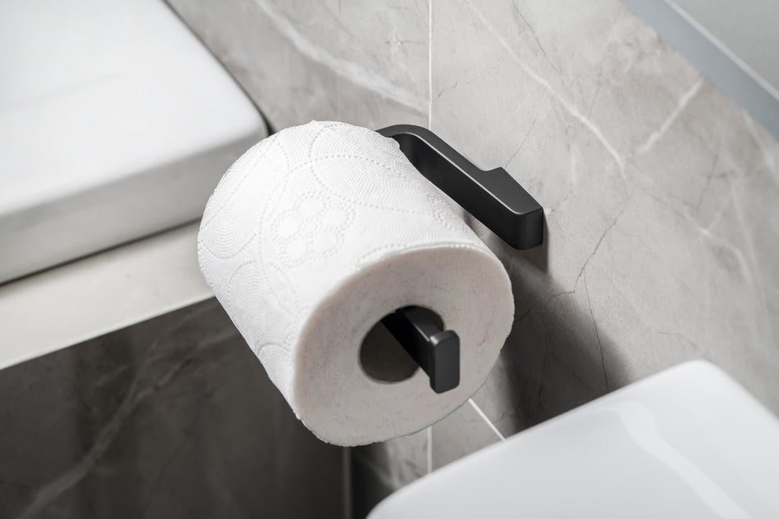 SAMOA wieszak na papier toaletowy, czarny mat