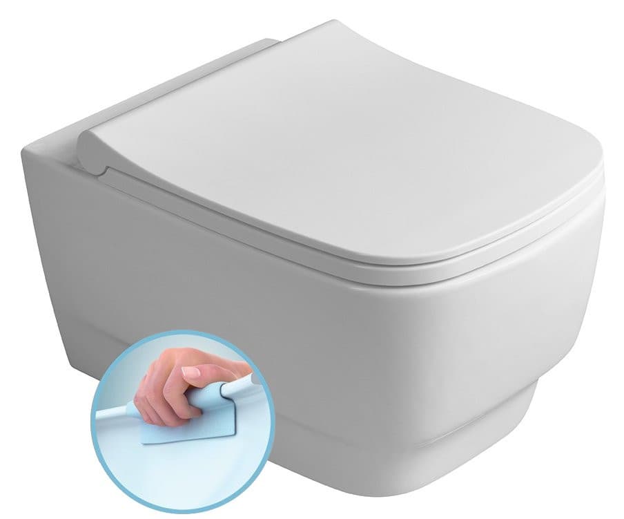 BELLO WC wiszące, Rimless, 35,5x53cm, biały