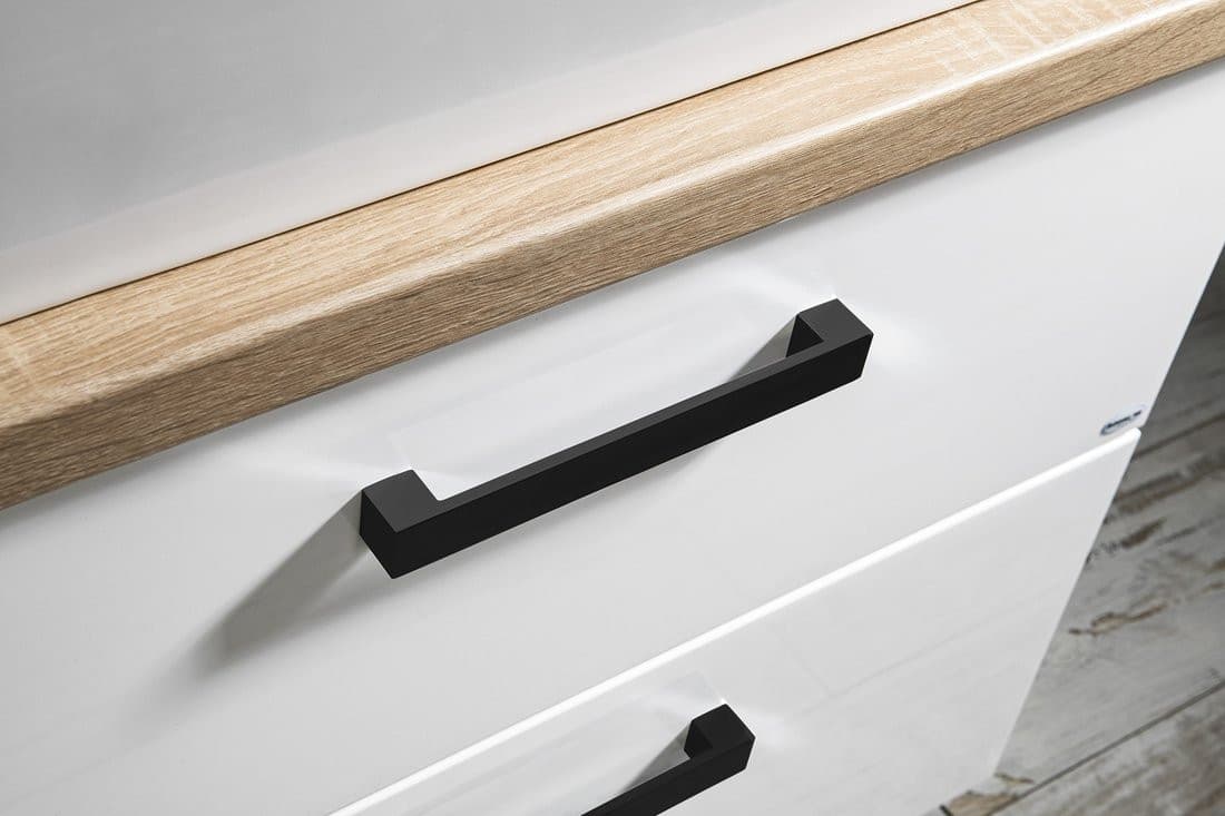 VEGA zestaw łazienkowy,szerokość 125 cm, biały/dąb platin