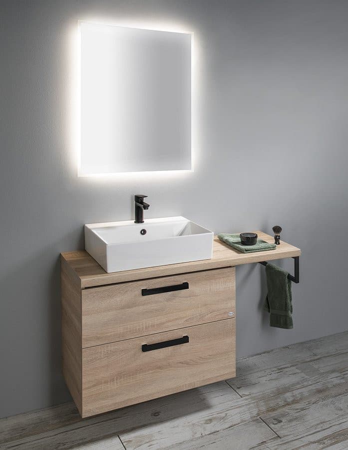 VEGA zestaw łazienkowy, szerokość 104 cm, dąb platin