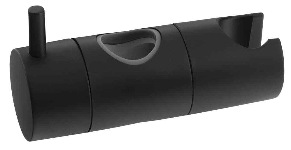Suwak do drążka prysznicowego 23mm, ABS/czarny mat