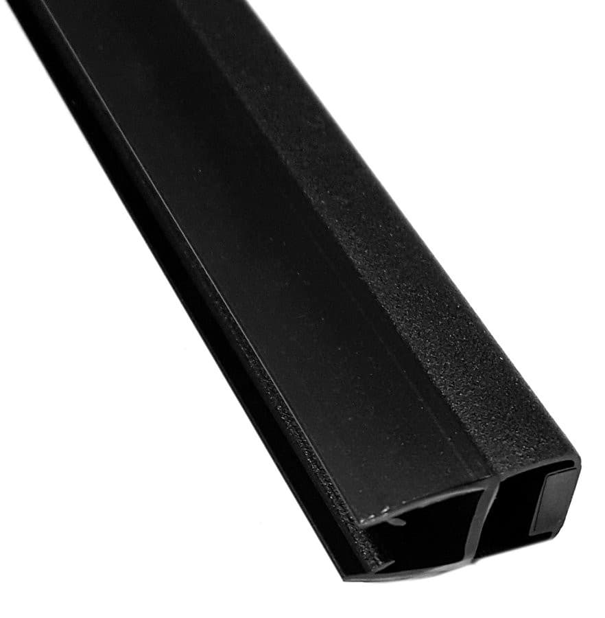 Uszczelka magnetyczna płaska, szkło 8mm, 2000mm, czarny