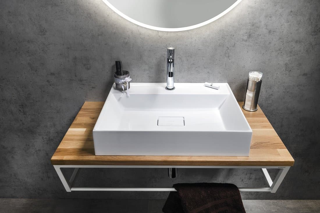 Blat WOODY 906x28x463mm, lite drewno dąb naturalny