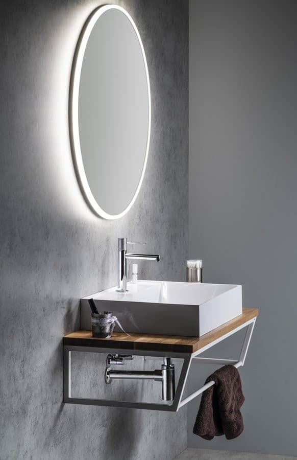Blat WOODY 906x28x463mm, lite drewno dąb naturalny