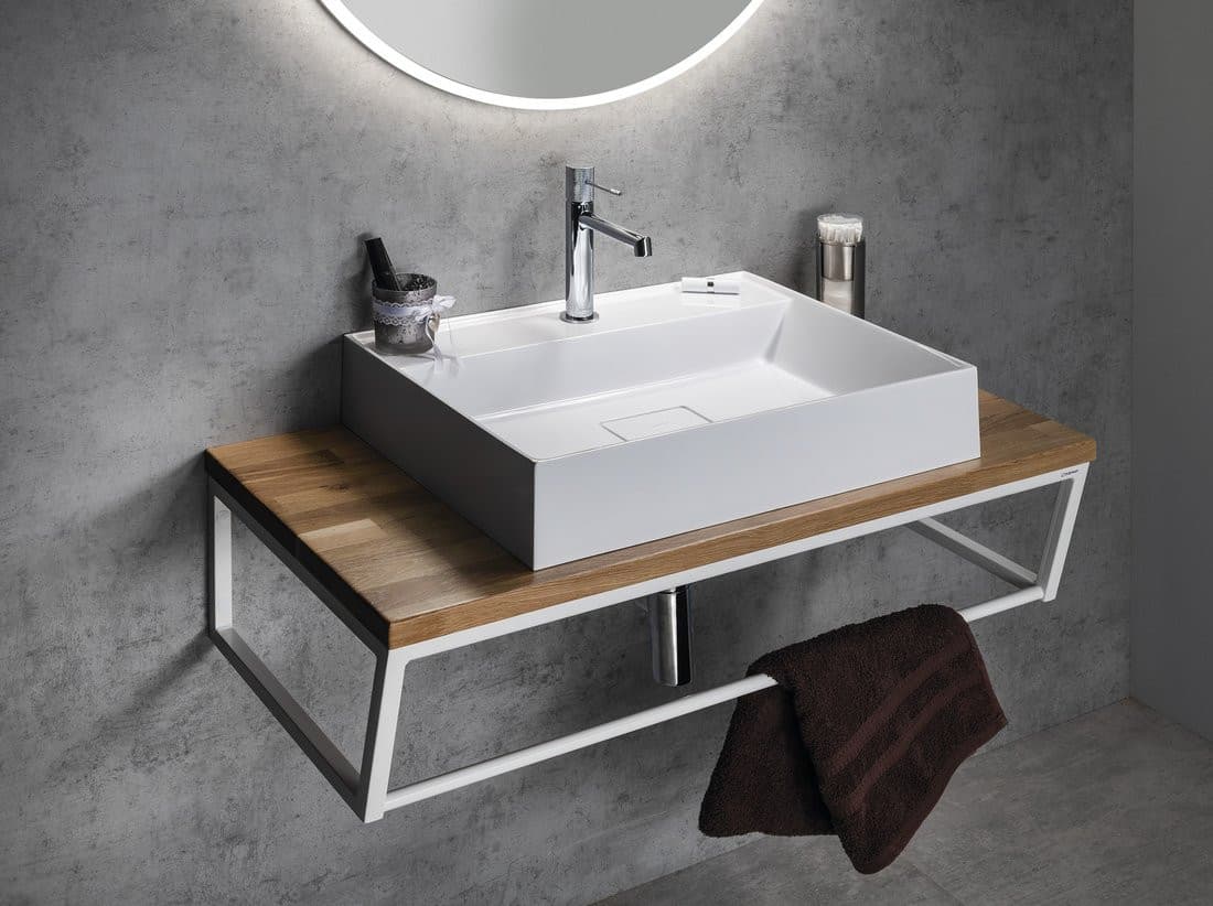 Blat WOODY 906x28x463mm, lite drewno dąb naturalny