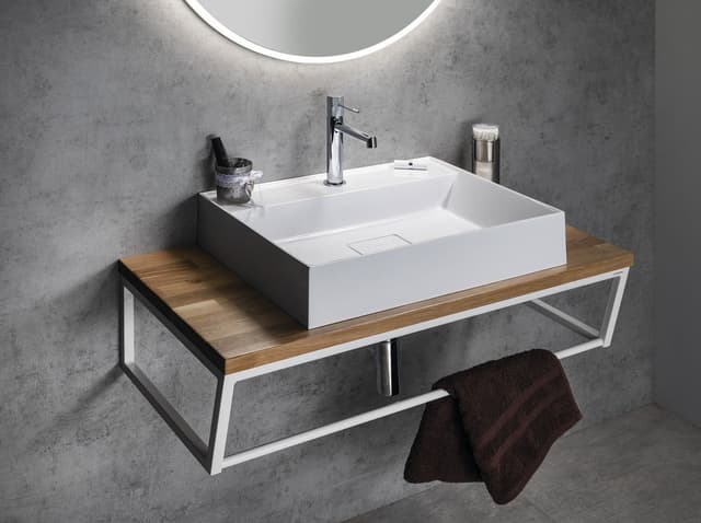 Blat WOODY 906x28x463mm, lite drewno dąb naturalny