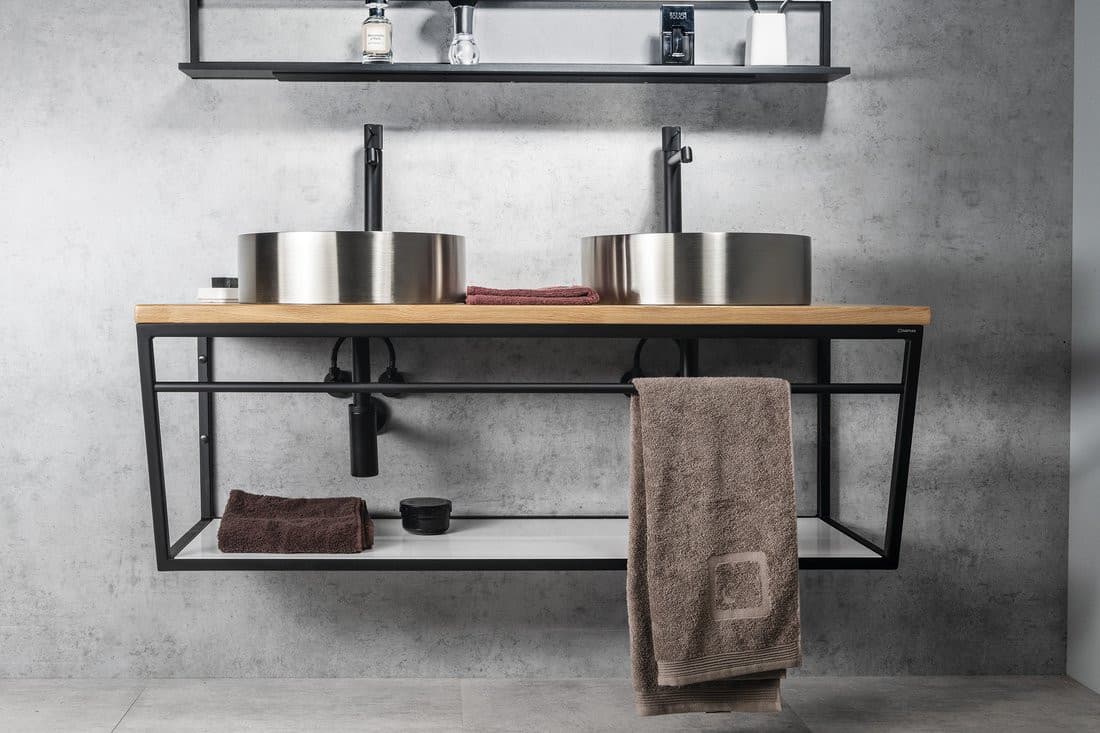 Blat WOODY 1206x28x463mm, lite drewno dąb naturalny