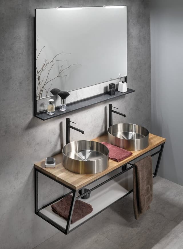 Blat WOODY 1206x28x463mm, lite drewno dąb naturalny