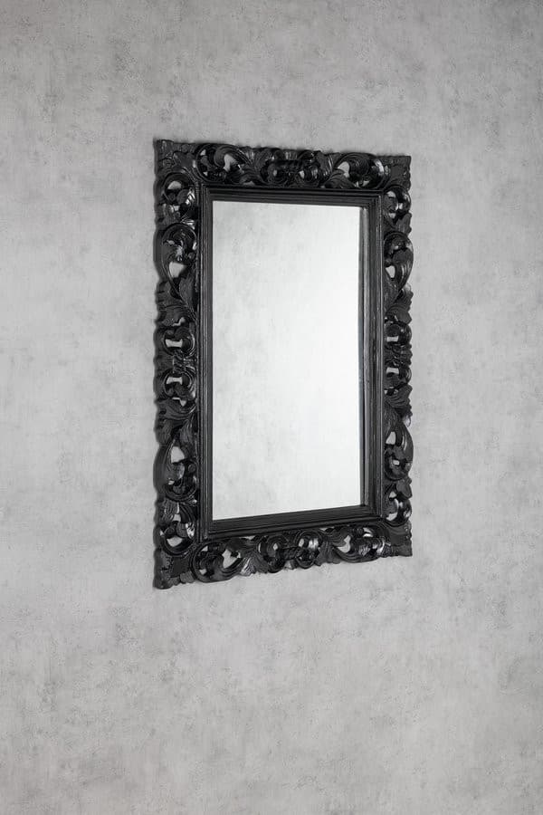 SCULE Lustro w ramie, 70x100cm, czarny